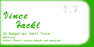 vince hackl business card